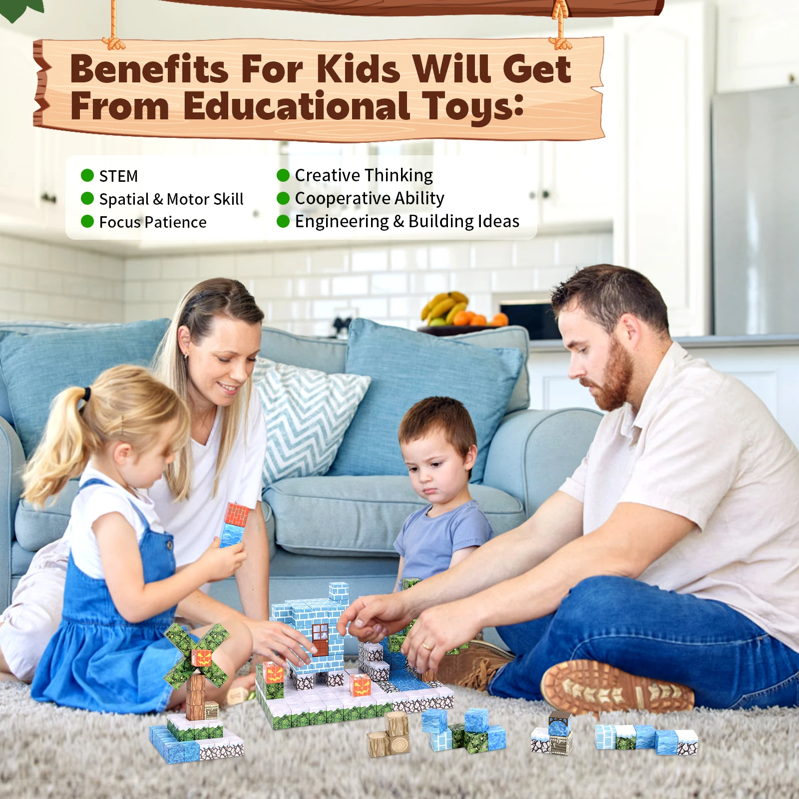 100 قطعة مخصصة 2025 اللبنات المغناطيسية. ألوان نابضة بالحياة، بناء حر، تعزز مهارات الجذعية واللعب. هدية مثالية للعطلات.