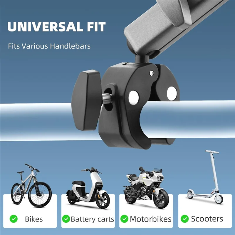 Abrazadera de montaje para cámara LBER, soporte de poste súper abrazadera para teléfono, Gopro Hero 13 Hero 12 11 10 9 8 7 6 5, Insta360, DJI Osmo Canon