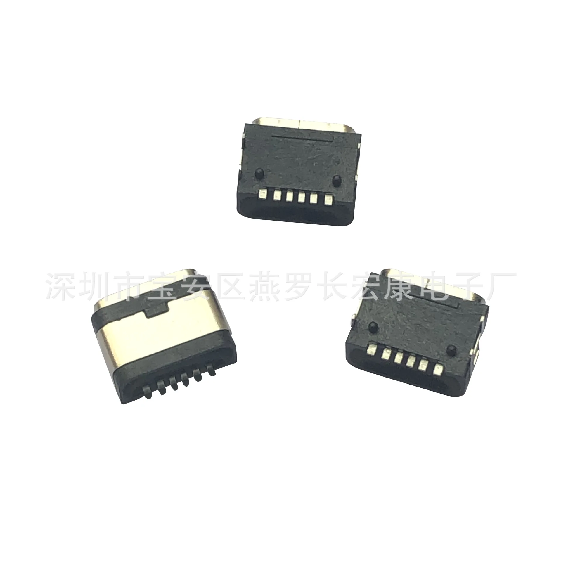 

For TYPE-C 6Pin female seat, on-board type, four-pin plug board, column, single row SMT patch, with waterproof ring