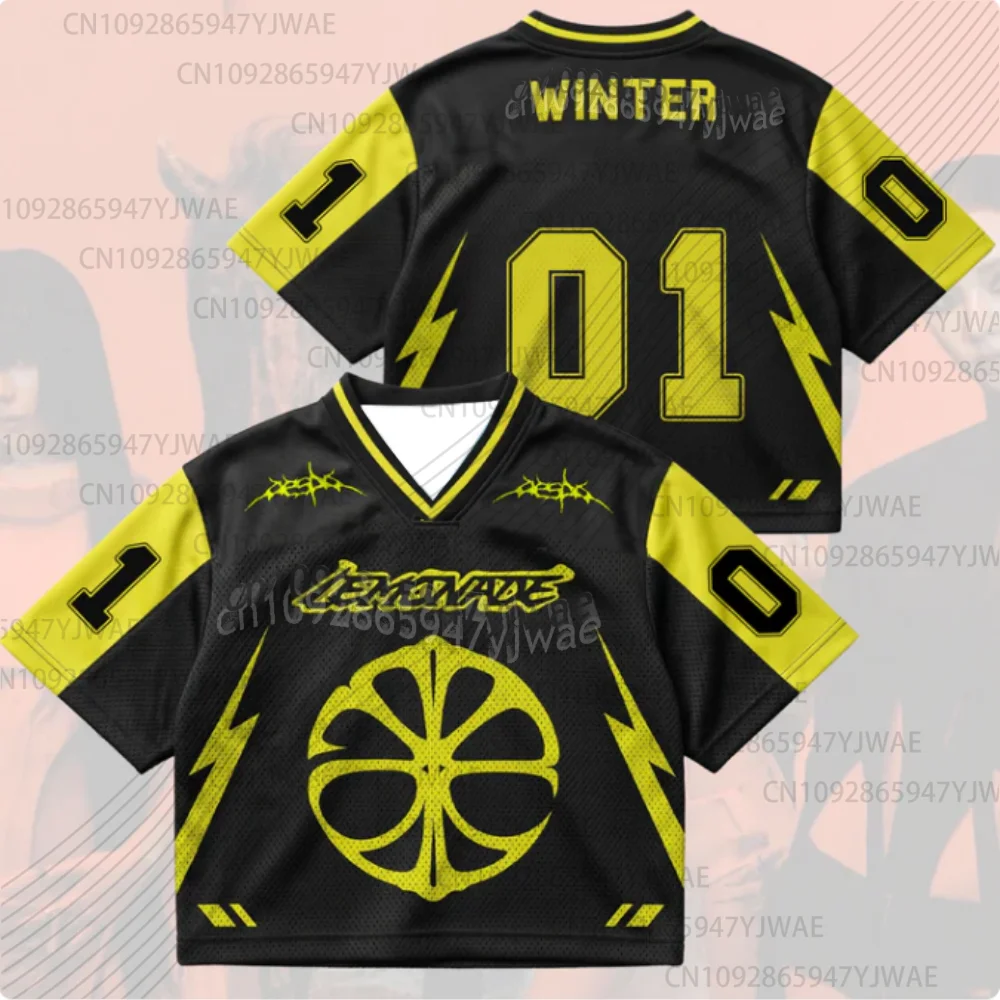 2026 K-Pop-Fans Support Metallic Lemonade Style World Tour Jersey Karina Winter Fans Kinder Kurzarm T-Shirt für Männer und Frauen – Detail 12