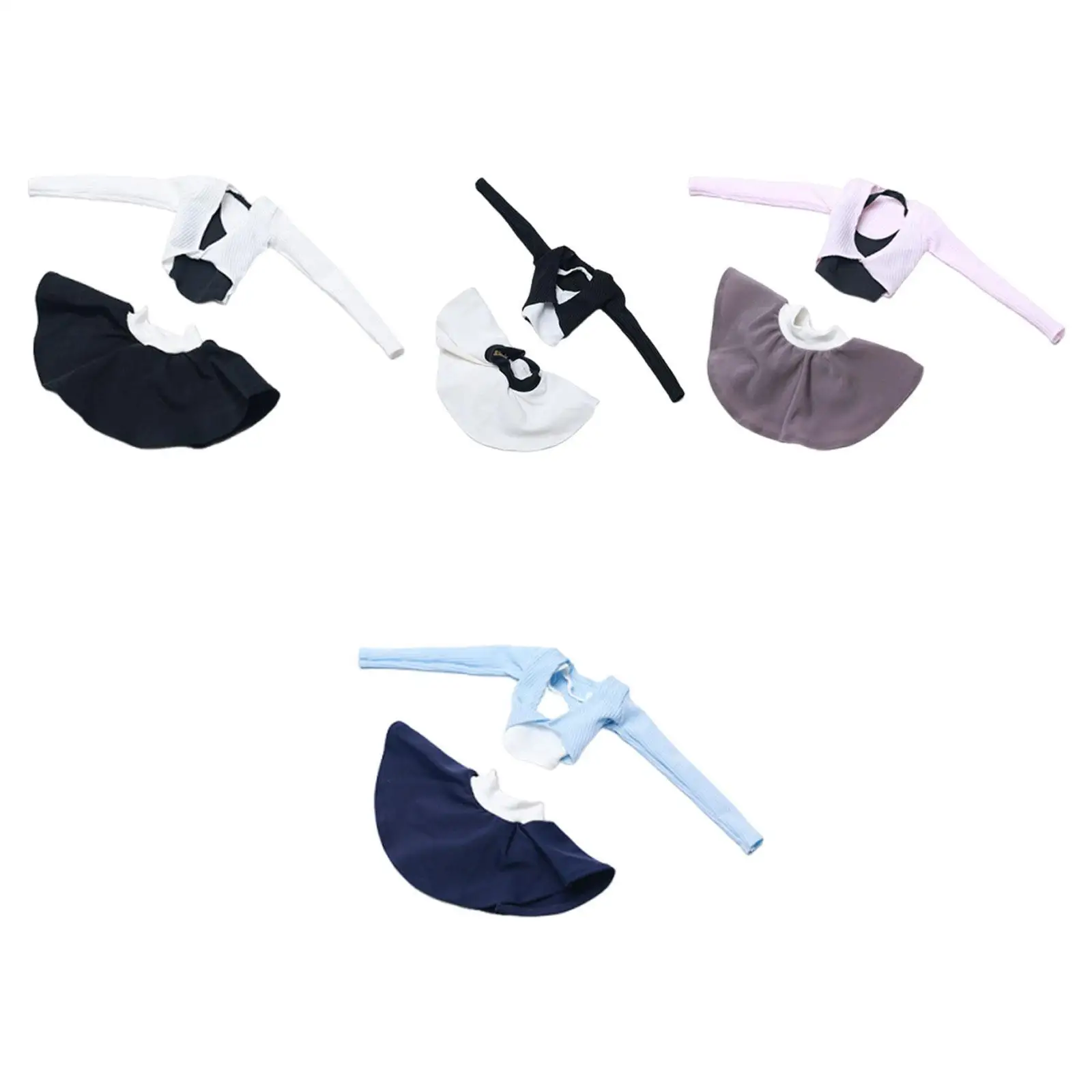 

Миниатюрный комплект: юбка и топ из премиальной ткани, прочный наряд для женской фигурки 1/6, одежда и аксессуары.