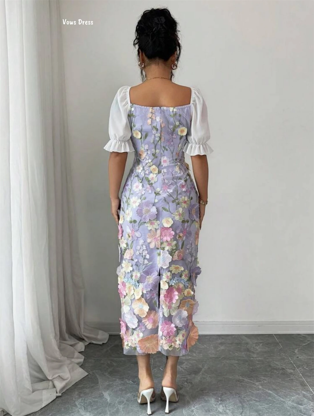 Vows feito sob encomenda vestido de noite feminino vestidos de baile de luxo 2025 fishtail saia praça líder flor vestidos de baile robe soiree