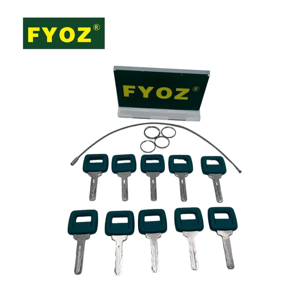 10pcs Ignition Keys For Volvo  Articulated Dump Truck A20C A25C A30C 17225331 11039228 Excavator Part