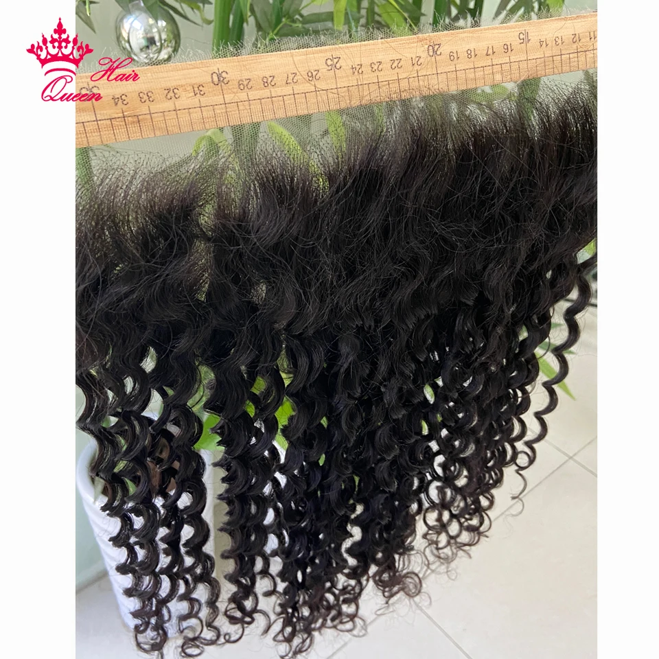 Real HD Deep Wave Curly Frontal Only 13x6 13x4 7x7 5x5 4x4 Closure Raw Human Hair Melt Skin Invisible Lace Queen Hair Official