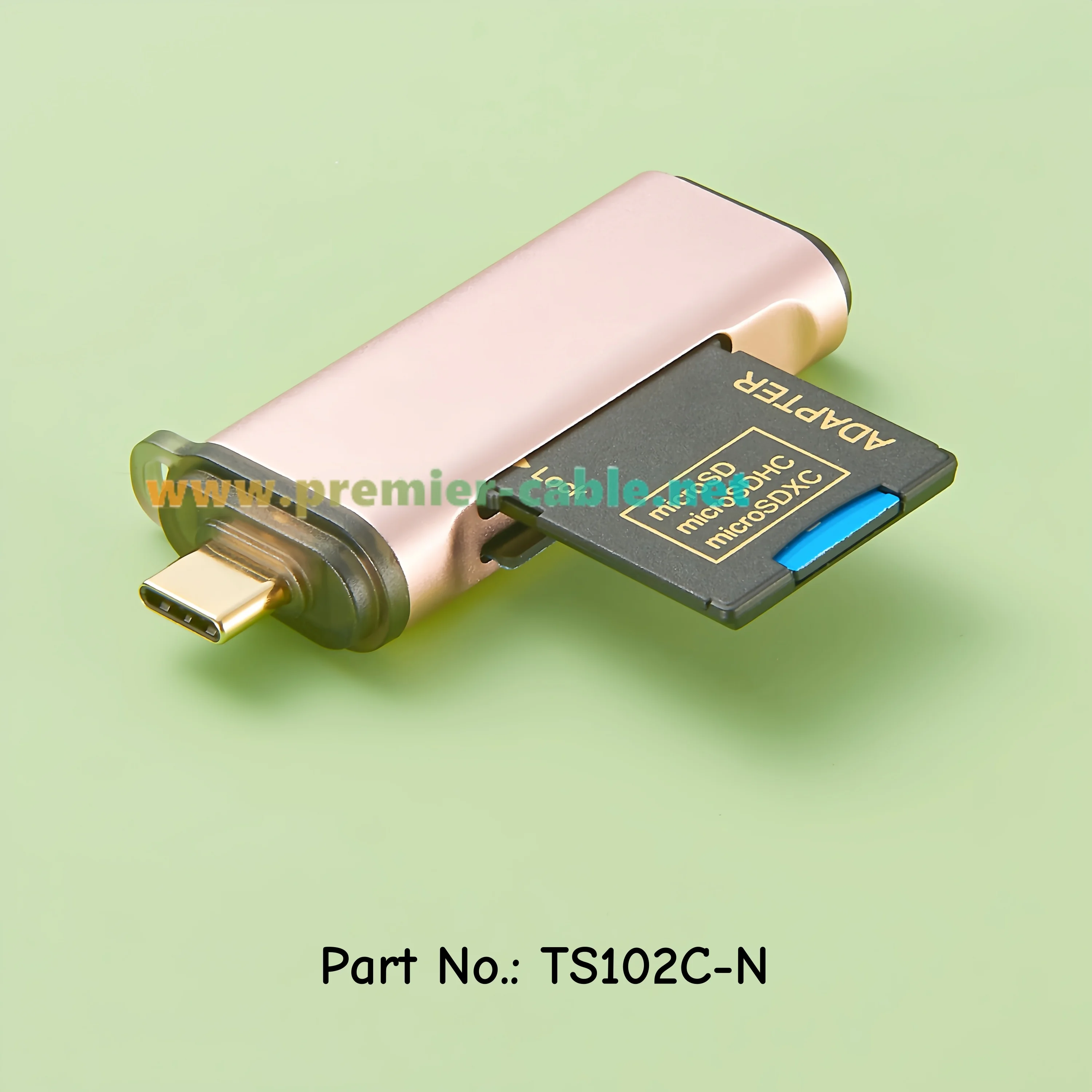 USB 3.0 Typ-C Speicherkartenleser, USB-C SD/TF Kartenleser, Dual-Slot USB-C OTG Speicheradapter für SD/Micro SD/TF/SDXC/SDHC/MMC – Detail 4