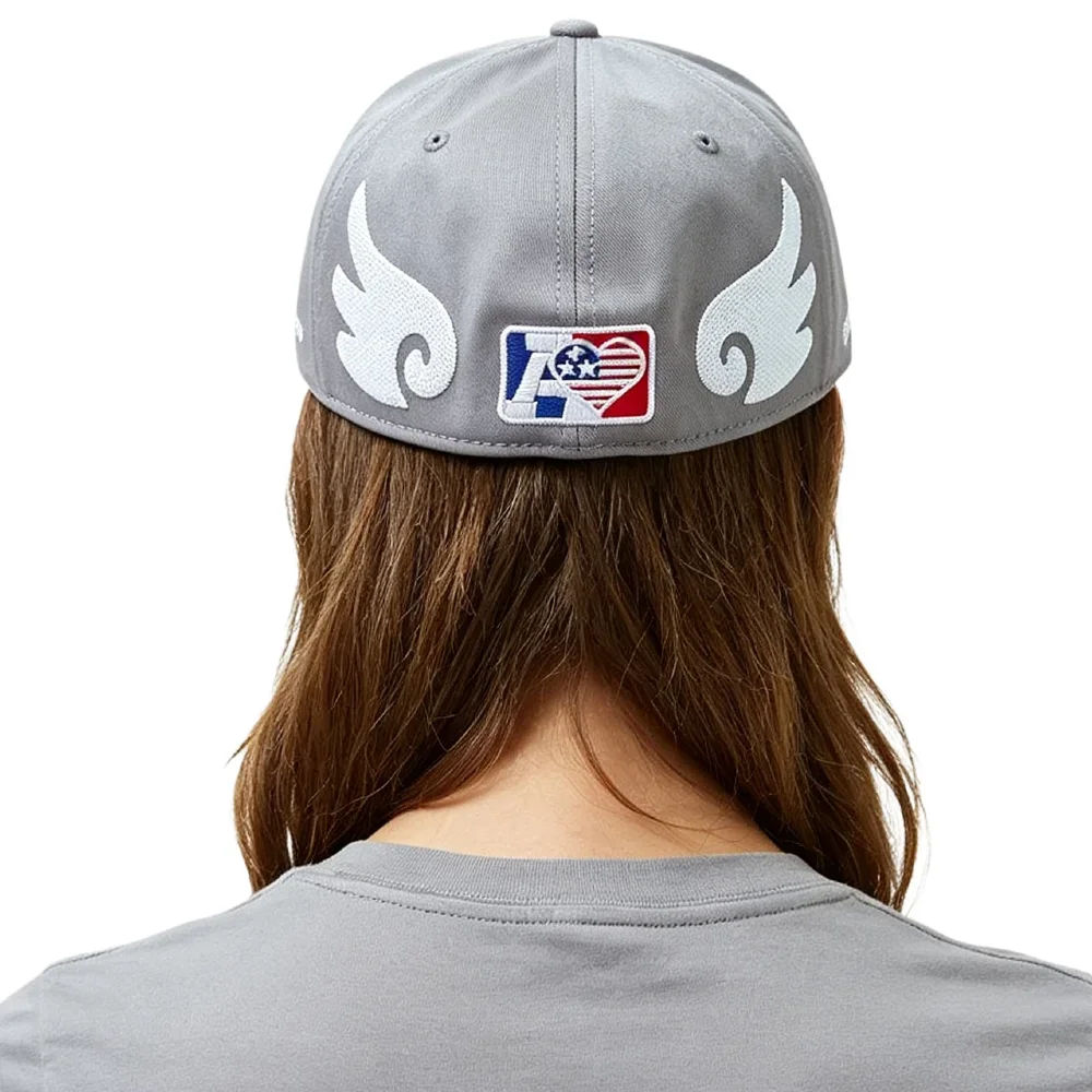 Heißer Verkauf: Unisex Flat-Bill-Snapback-Cap mit NA-Buchstaben und Flügel-Stickerei – Lässige Outdoor-Trend-Baseballkappe für Herren und Damen – Detail 27