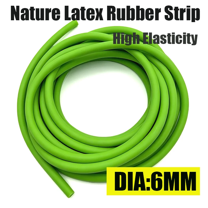 6mm Diameter Green Natural Latex Solid Strip 1/2/3M Instrument Shock Absorption Buffer Furniture Anti Slip Noise Reduction Seal