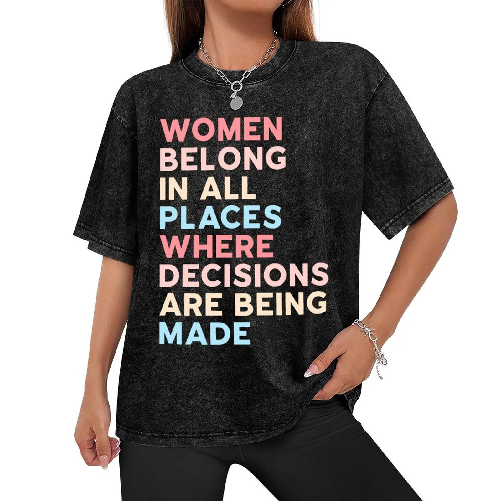 Women Belong In All Places Where Decisions Are Being Made - Ruth Bader Ginsburg RBG T-Shirt funny gifts funny t shirts for men