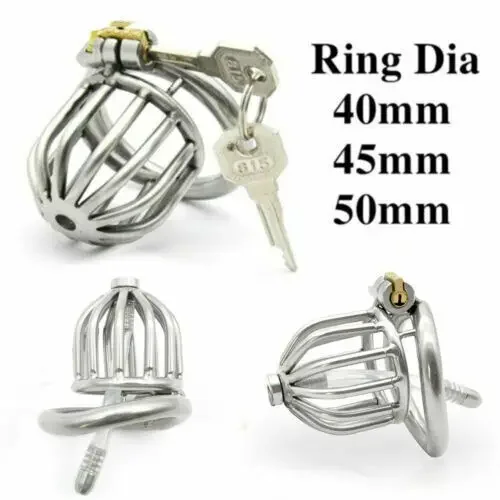 

HotX New Metal Stainless Steel Chastity Cage Male Cock Cage Penis Ring Slave Bondage SM Chastity Devices Adult Sex Toys for Men