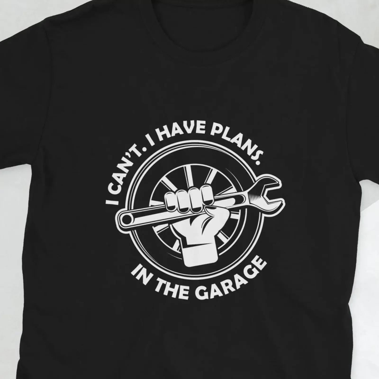 T-shirt « I Can amp 39 t Have Plans In The Garage » – Vie de mécanicien amusante, pour les passionnés de voitures – Style vintage délavé, respirant, vêtements de créateur pour homme