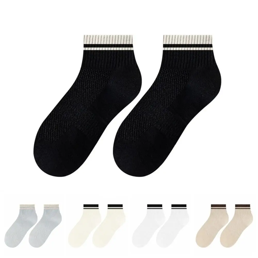 10Pairs Comfortable Sweat Absorption Women Ankle Socks Breathable Anti Slip Mesh Thin Socks Hosiery Short Tube Socks Ladies Girl