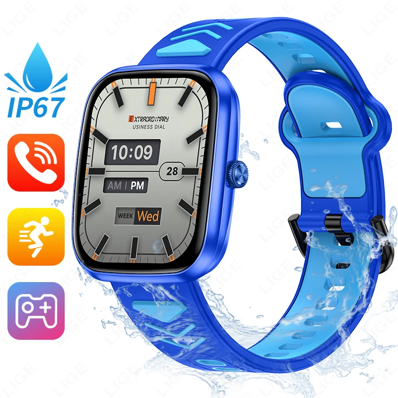 

2026 Smart Watch for Kids HD Touch Screen Watches Step Counter Heart Rate Sleep Monitor Flashlight Music Player Birthday Gifts
