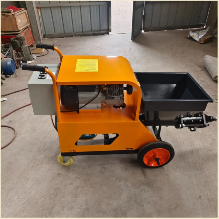 New 220V Concrete Mixer Pump With 100L Hopper Cement Mortar Spray Pump Machine Core Motor Component Condition New