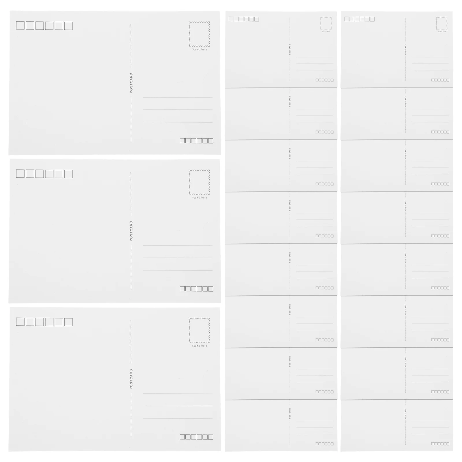 20pcs Blank Postcards Cardstock Smooth Writing For Art Projects Personal Notes Diy Greeting Cards Wedding Invitation Printable