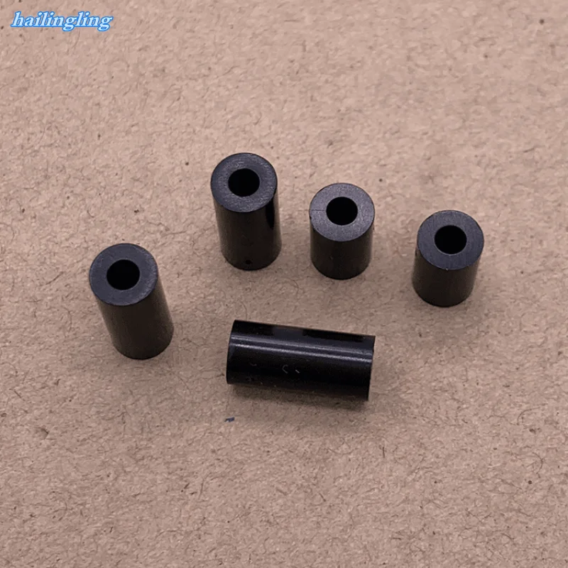 M3 ODxIDxH   100-1000 PCS Black Insulating Column Plastic Gasket Nylon Straight Through Column Sleeve ABS Padded Hole  Spacer