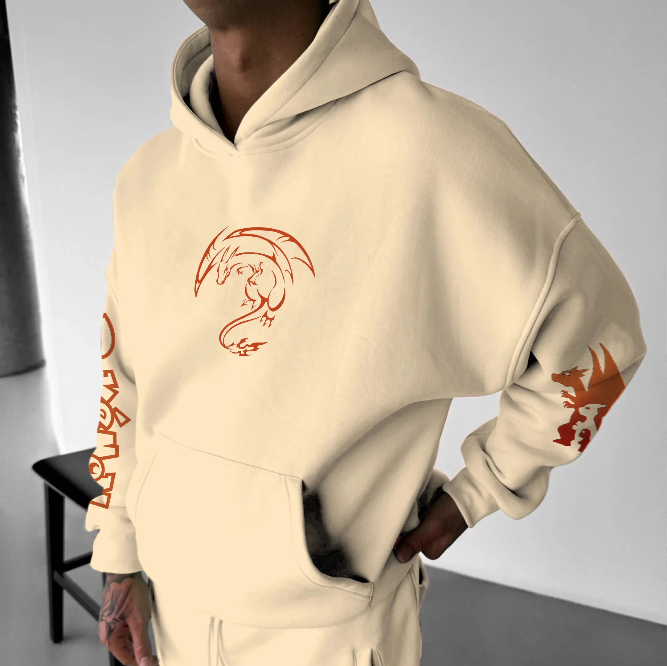 Pikachu mannen en vrouwen volwassen kinderen off-shoulder jas Pokemon Elements bedrukte lente en herfst veelzijdige casual hoodie