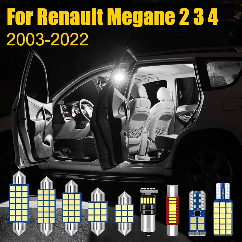 For Renault Megane 2 3 4 MK2 MK3 MK4 2003-2011 2012 2013 2014 2015 2016 2017 2018 2019 2020 2021 2022 Car LED Lights Accessories