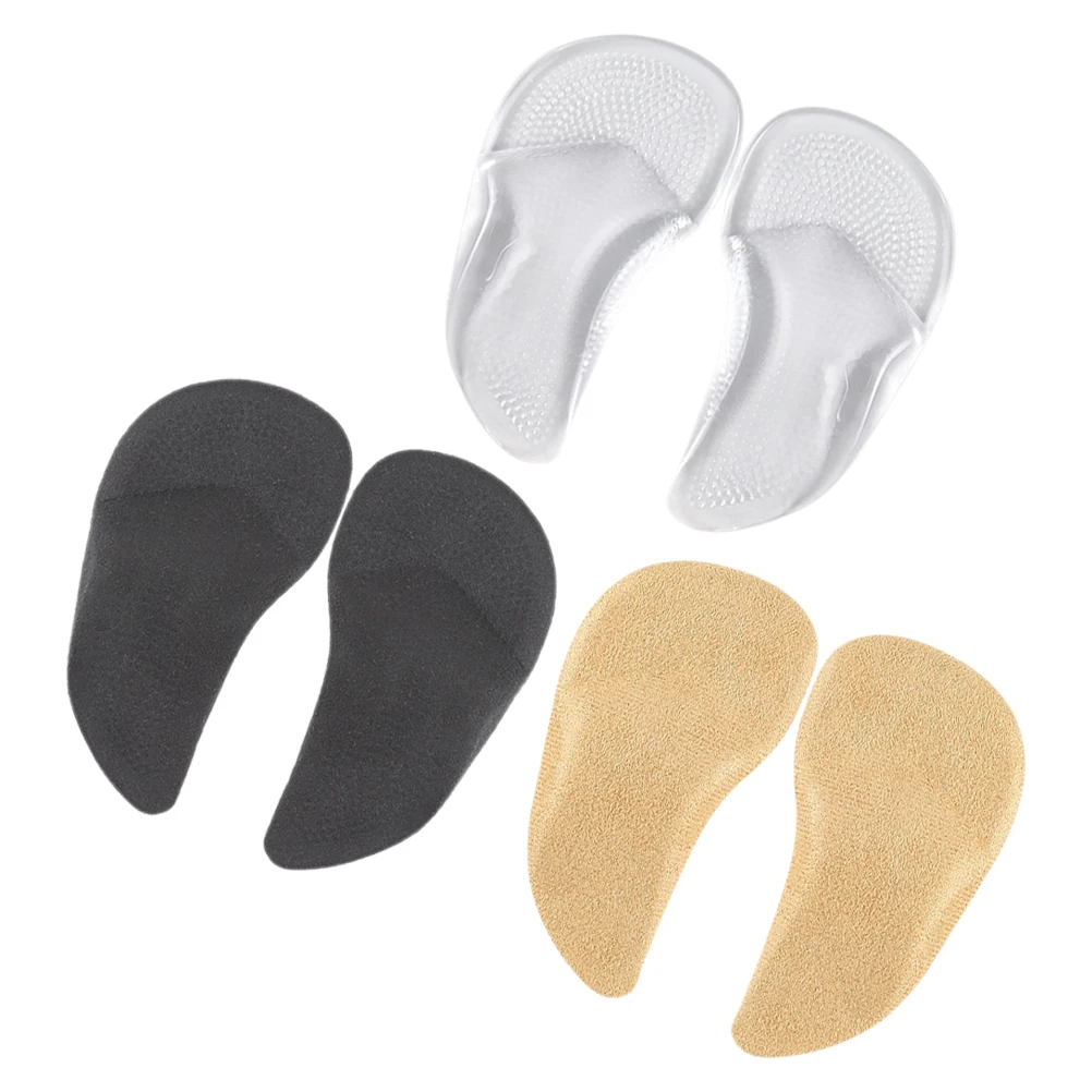

3 Pairs Suitable for High Heels Forefoot Cushion Insole Insoles Washable Lint Shoe Pads Gel Metatarsal