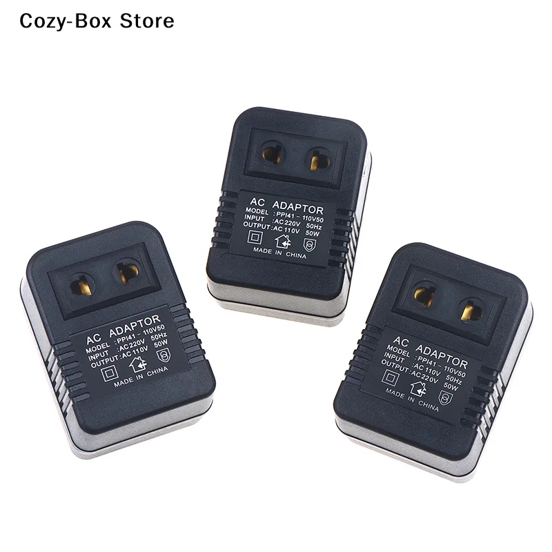 [ZY]EU US Plug Step Down Transformer Travel Adapter AC220V To 110V Or 110 To 220V Converter 50W Voltage Converter Regulator[ZY]