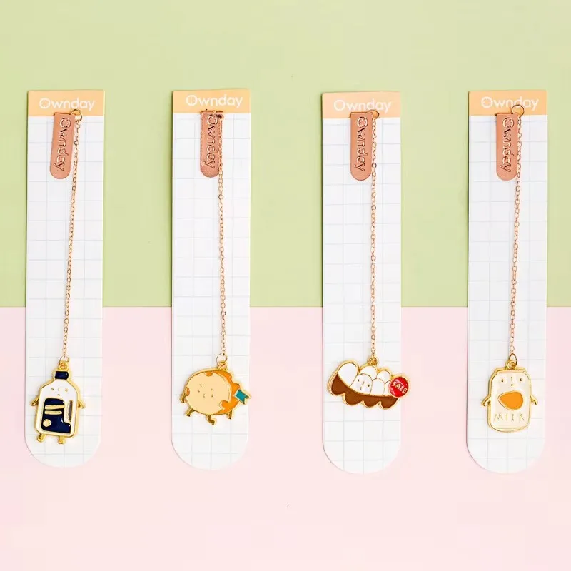 4PCS Cute Planet Acrylic Chain Bookmark Set Creative Space‑Themed Pendant Page Marker Reading Stationery Gift for Students