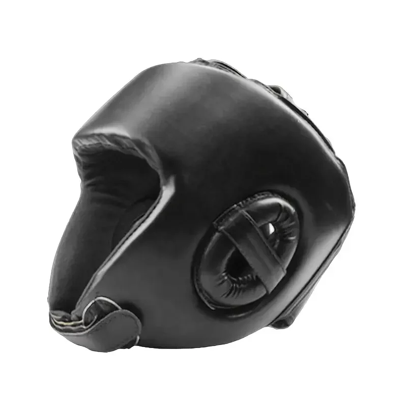 

1pc Professional Leather Boxing Helmet For Fighting, Judo, Kickboxing Headgear, Sparring Helmet