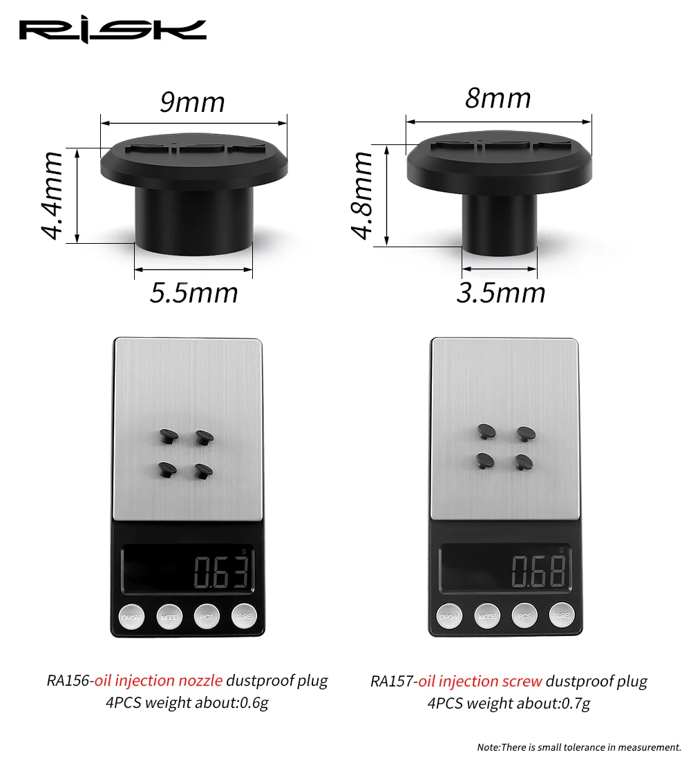 RISK Bicycle Oil Disc Bleed Nipple Cover Road Bike Disc Brake Oil Injection Nozzle Screw Dust-proof Plug for R7170/R8170/R9270