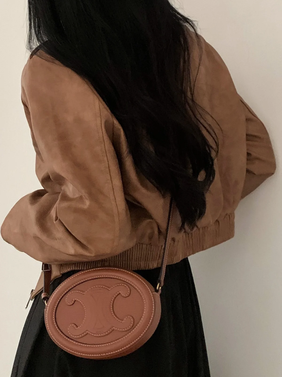 Chaqueta de Cuero PU Mate para Mujer, Estilo Vintage, Solapa Desgastada, Cierre de Cremallera, Estilo Motocicta, Manga Lar...