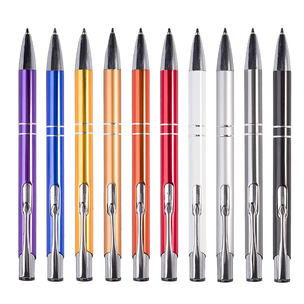 

10 Pcs Retractable Ballpoint Pen Smooth Writing School Office Supplies Custom Logo Pens Student Stationery Gifts