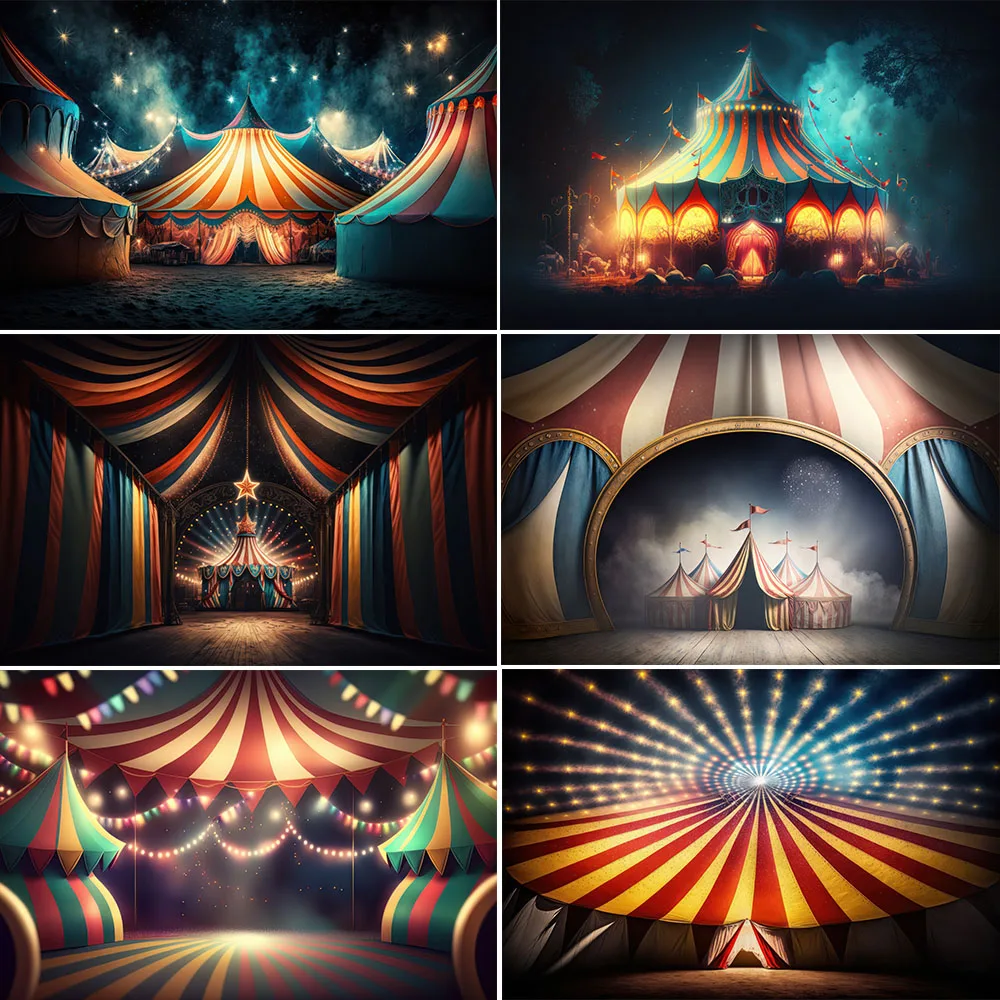 

Bonvvie Circus Photography Backdrop Baby Shower Birthday Photographic Background Photocall Balloon Party Decor Photo Studio