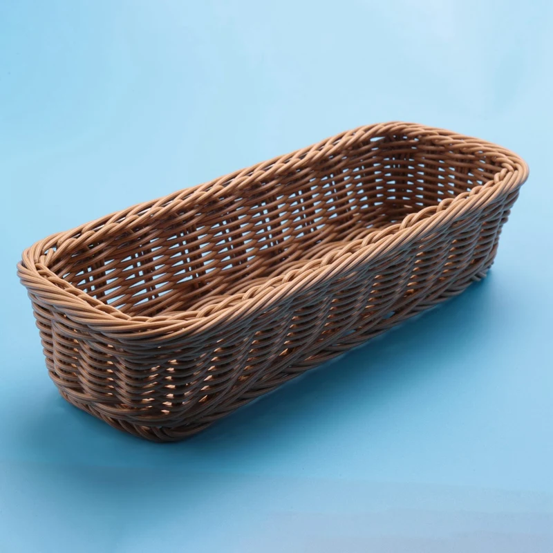 Desktop Cutlery Storage Woven Basket Restaurant Tableware Drain