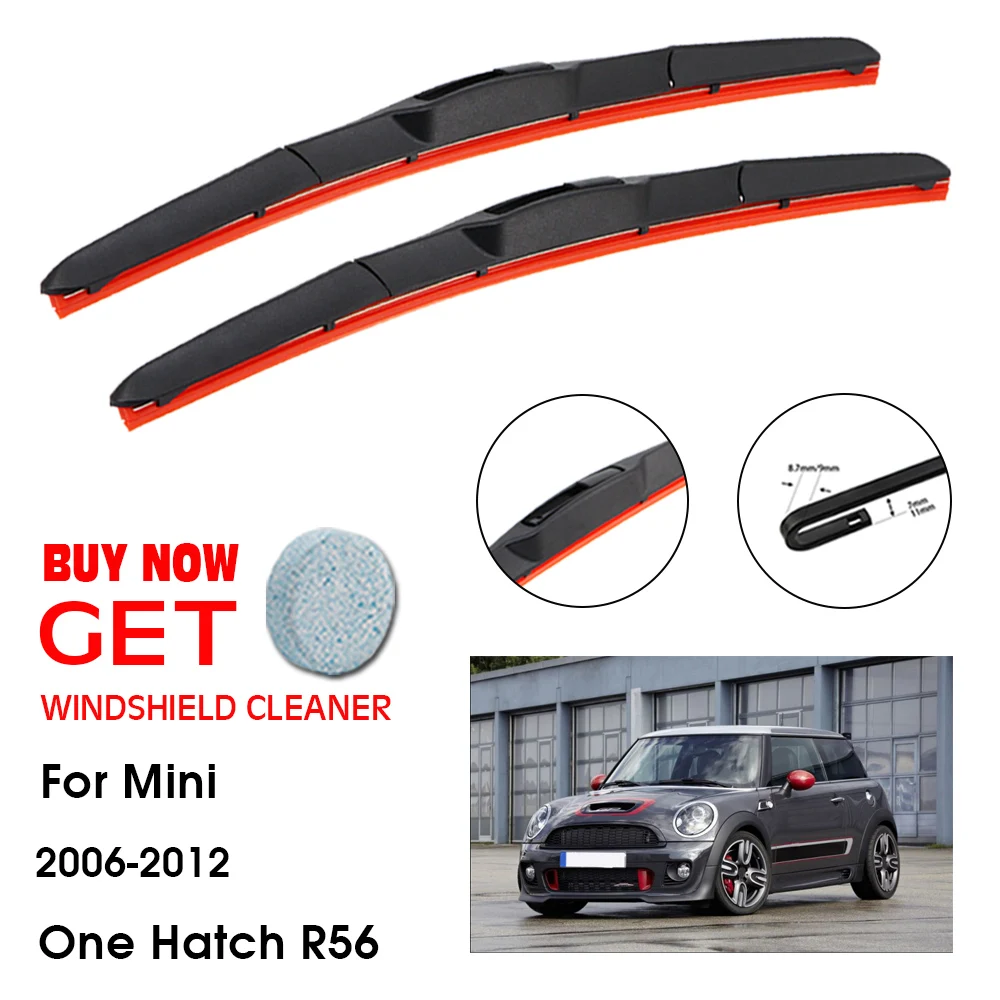 

Car Wiper For Mini One Hatch R56 19"+18" 2006-2012 Front Window Washer Windscreen Windshield Silica Gel Wiper Blades Accessorie