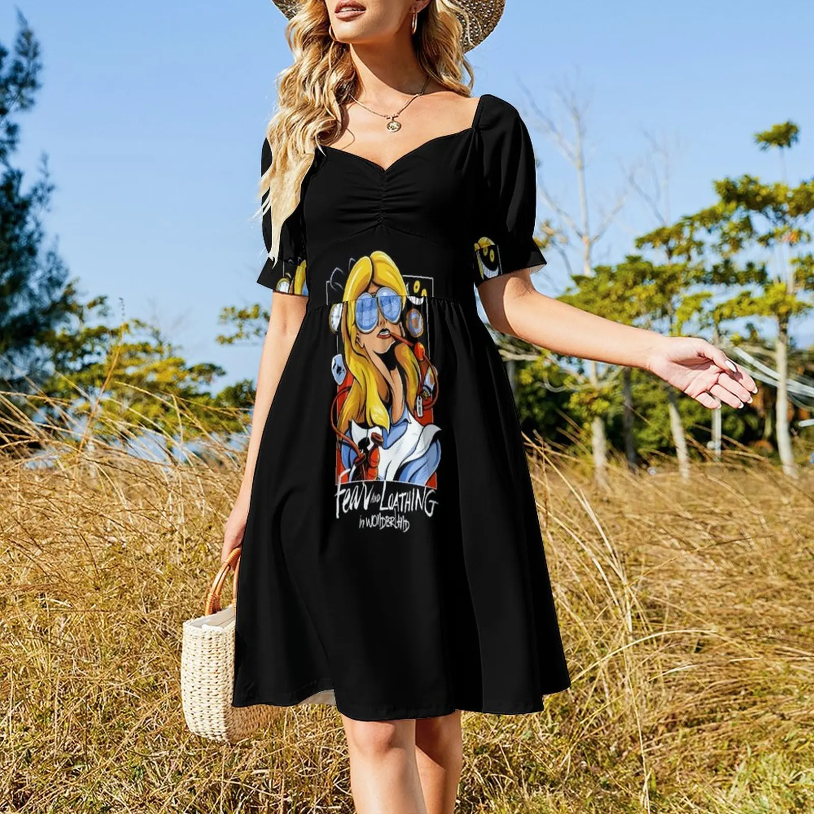 Fear and Loathing in Wonderland Shirt Dress womans clothing Woman fashion