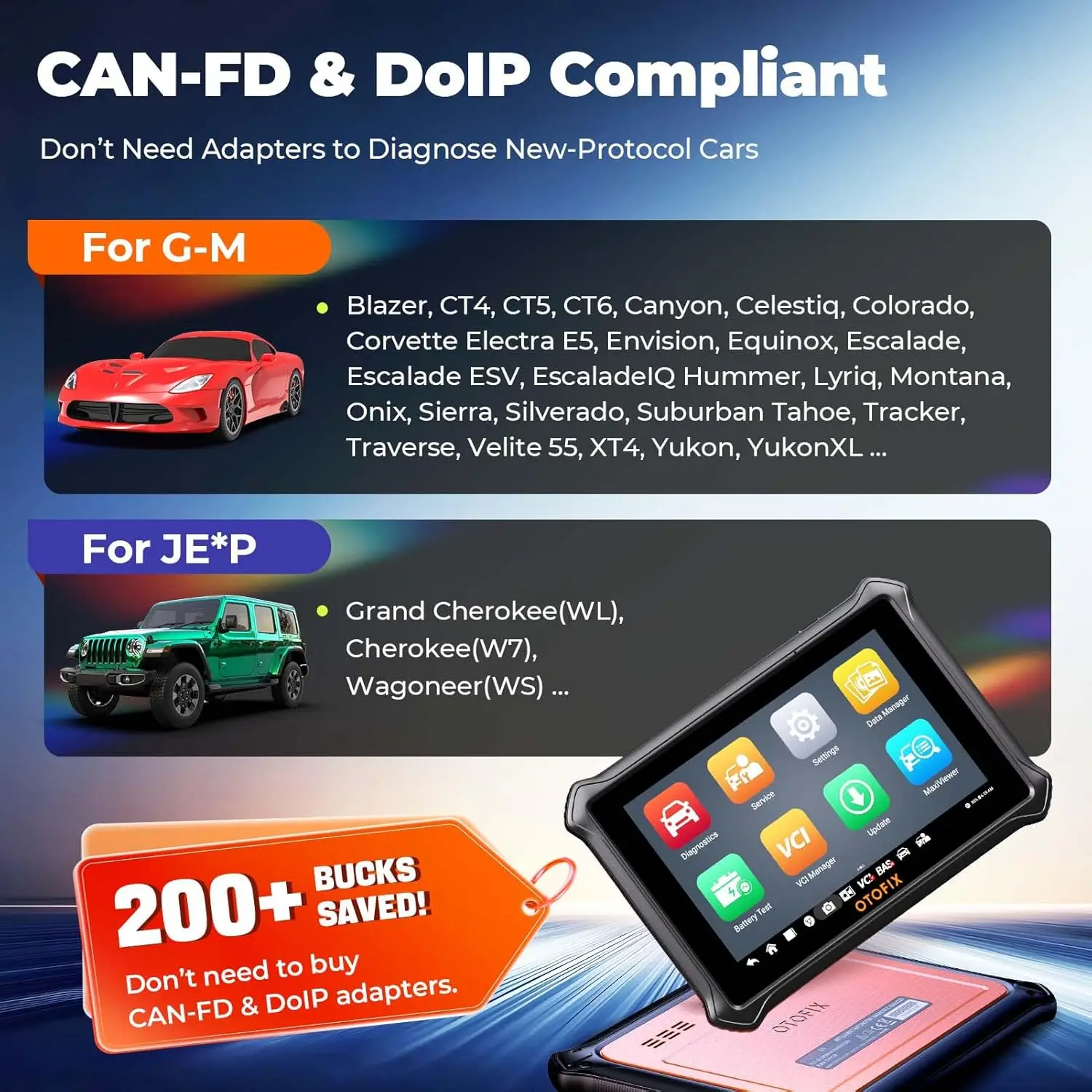Image of OTOFIX D1 Lite Professioneller OBD2-Scanner 2 Jahre Kostenlose Updates Bidirektionale Steuerung FCA SGW Auto-Auth CAN FD & DoIP Scan-Tool