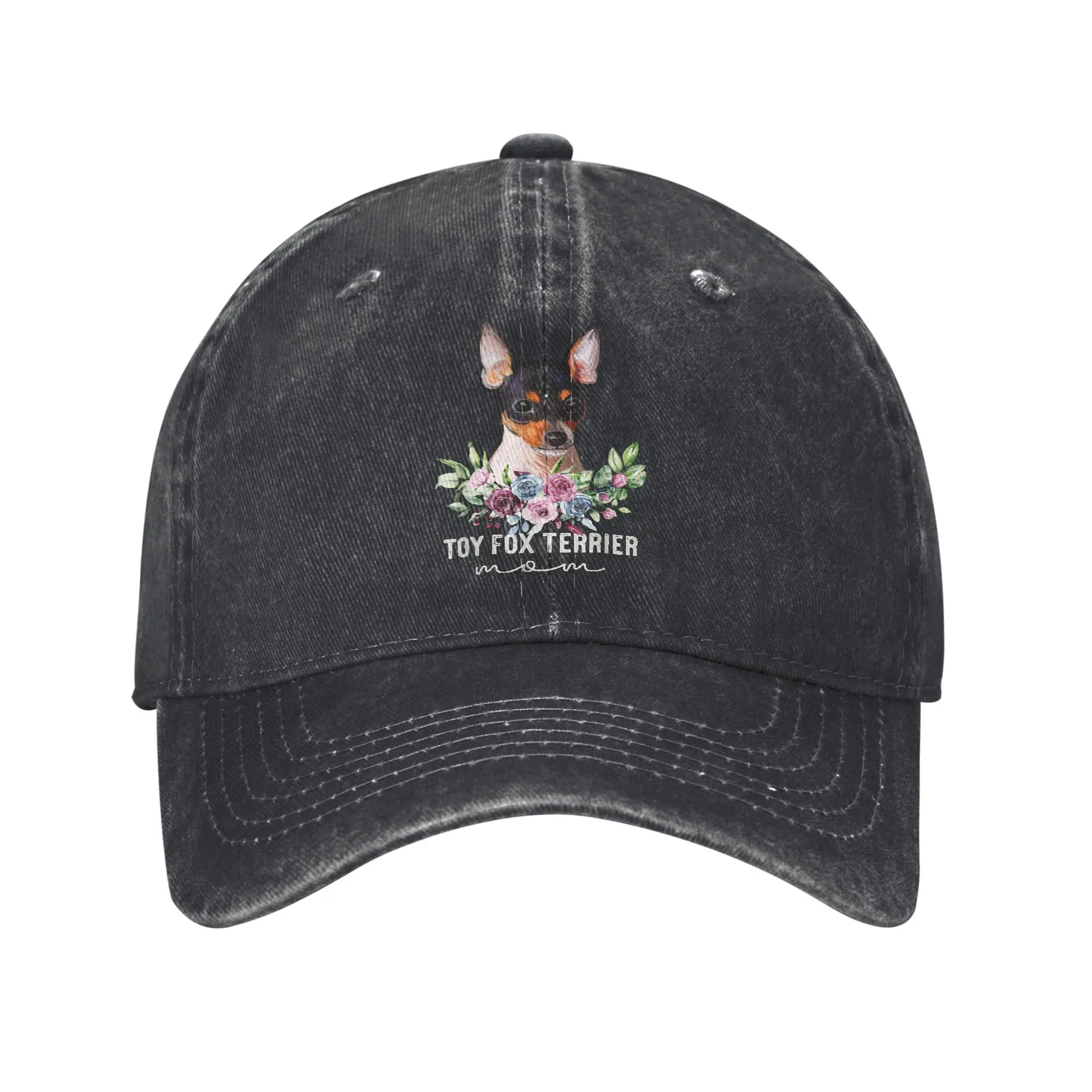 

Washed Baseball Cap Toy Fox Terrier Shirt Gifts Dog Summer Trucker Hat For Men Adult Classic Hunting Camping Sun Baseball Caps