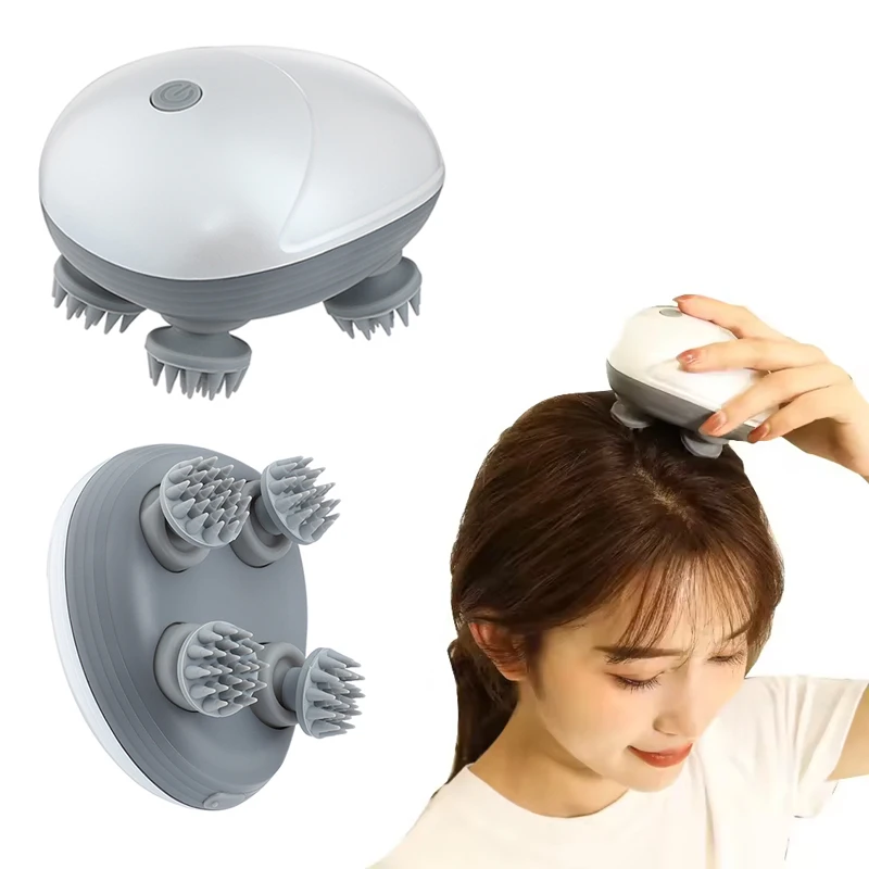 

Waterproof Silicone Handheld Scalp Massager Portable Scalp Massage Brush Electric Shampoo Chair Head Massager for Salon SPA