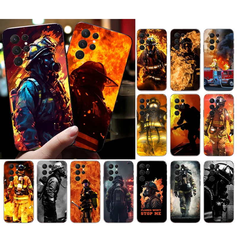 Firefighter Heroes Fireman Phone Case For Samsung A52S A21S A33 A23 A13 A14 A32 A52 A53 A54 A51 A71 A15