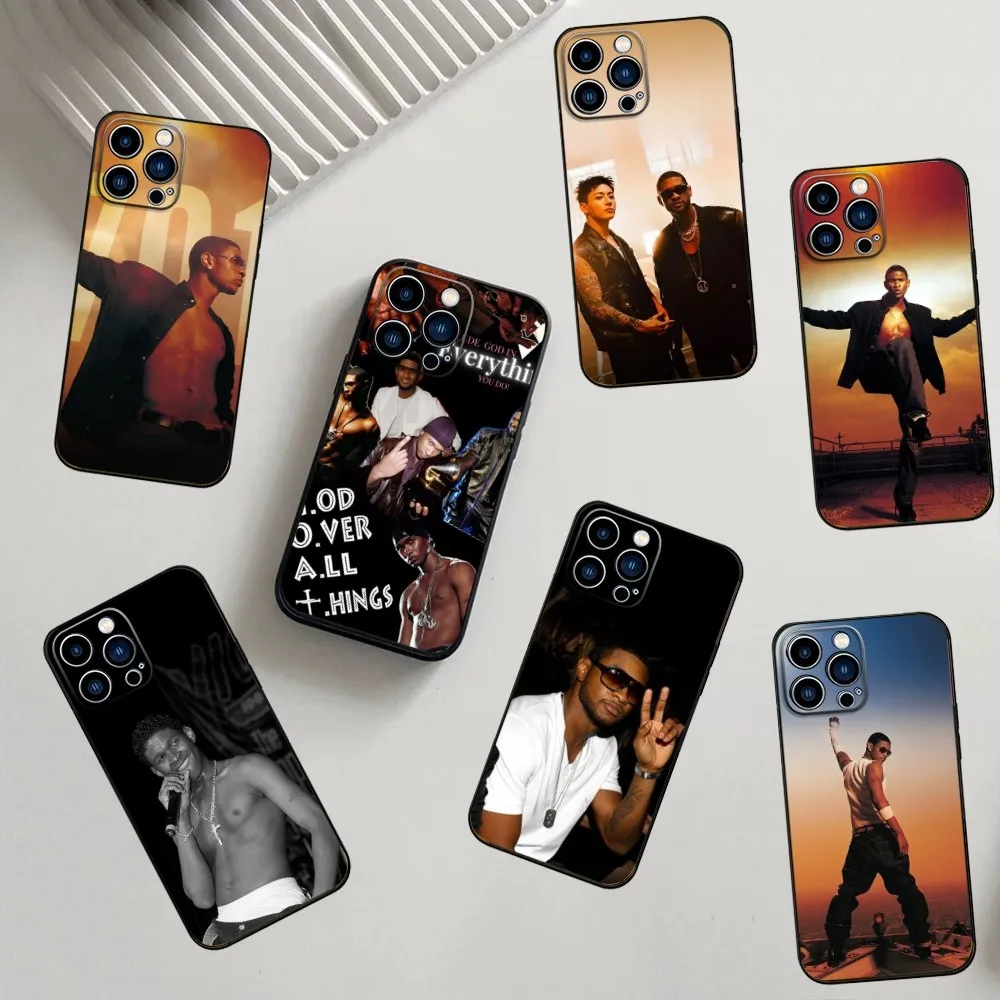 

U-Usher Singer Phone Case For iPhone 16,15,14,13,12,11,Pro,X,XS,Max,XR,Plus,Mini Soft Silicone Black Shockproof TPU