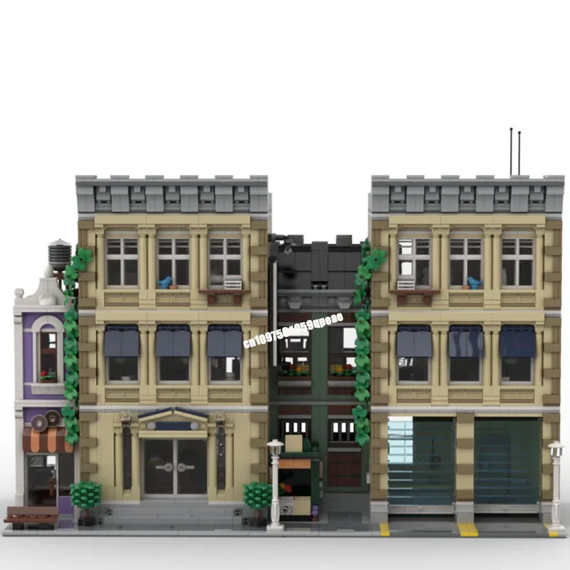Nieuwe 5321 Stuks Stad Hot Selling Street View Moc Modulaire Politiebureau Model Custom Puzzel Creatieve Ideeën Kinderen Speelgoed Verjaardagscadeau
