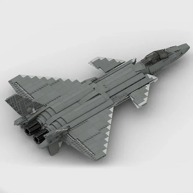 Moc cegły budowlane Model wojskowy J-20 Stealth Fighter 1:34 technologia klocki modułowe prezenty zabawki dla dzieci zestawy DIY montaż