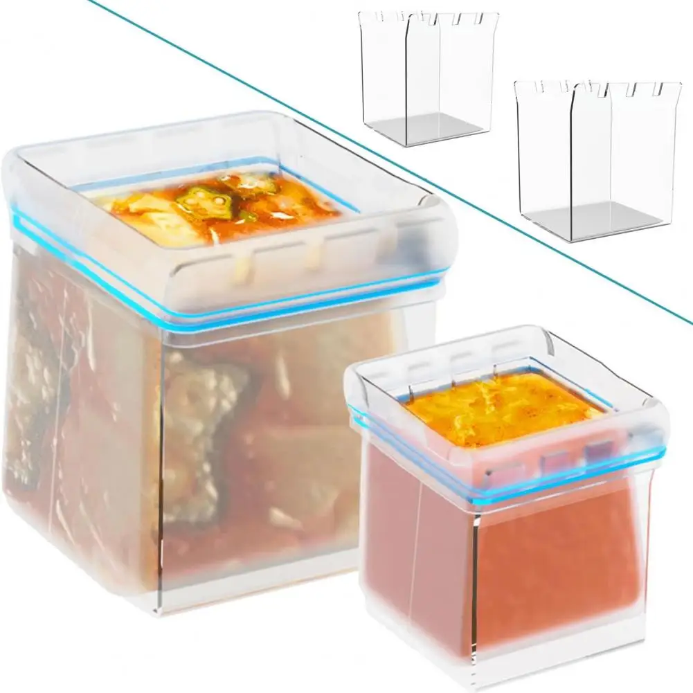 

Zipper Bag Hanger Notched Zip Pocket Holder Efficient Kitchen Organization Acrylic Jagged Zipper Bag Holders for Easy Storage