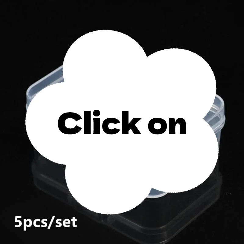 

5pcs Transparent Plastic Box Jewelry Packaging Component For Receiving Box ID Card Jewelry Rectangle Home Plastic Storage Box