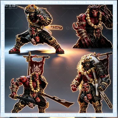 Metytoyz Memory Toys Adventurer World Wave Red Ghost, Orcos Japoneses, Asura com Cara Fantasma, Colecionável, Boneco de Brinquedo