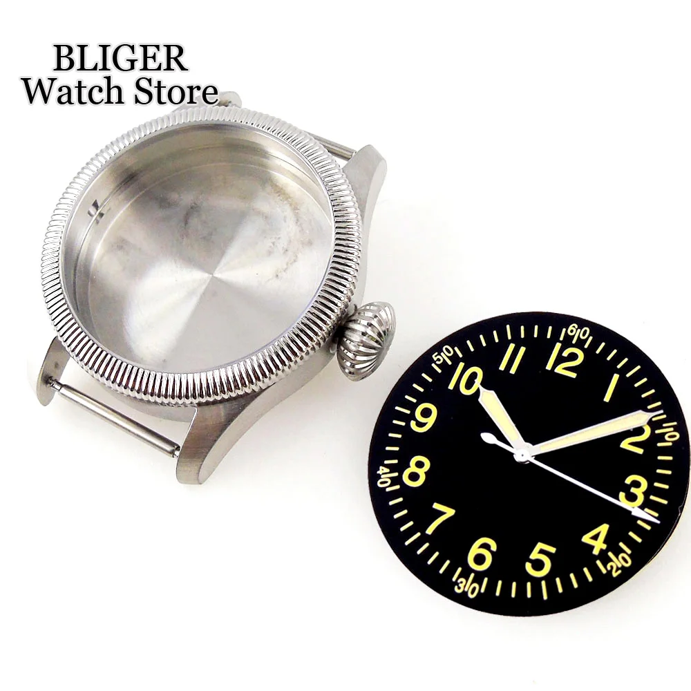 39mm Tandorio Watch Case 33.5mm Dial Sapphire Glass For NH35 NH35A 2824 PT5000 Waterproof Watch Case Screw Crown