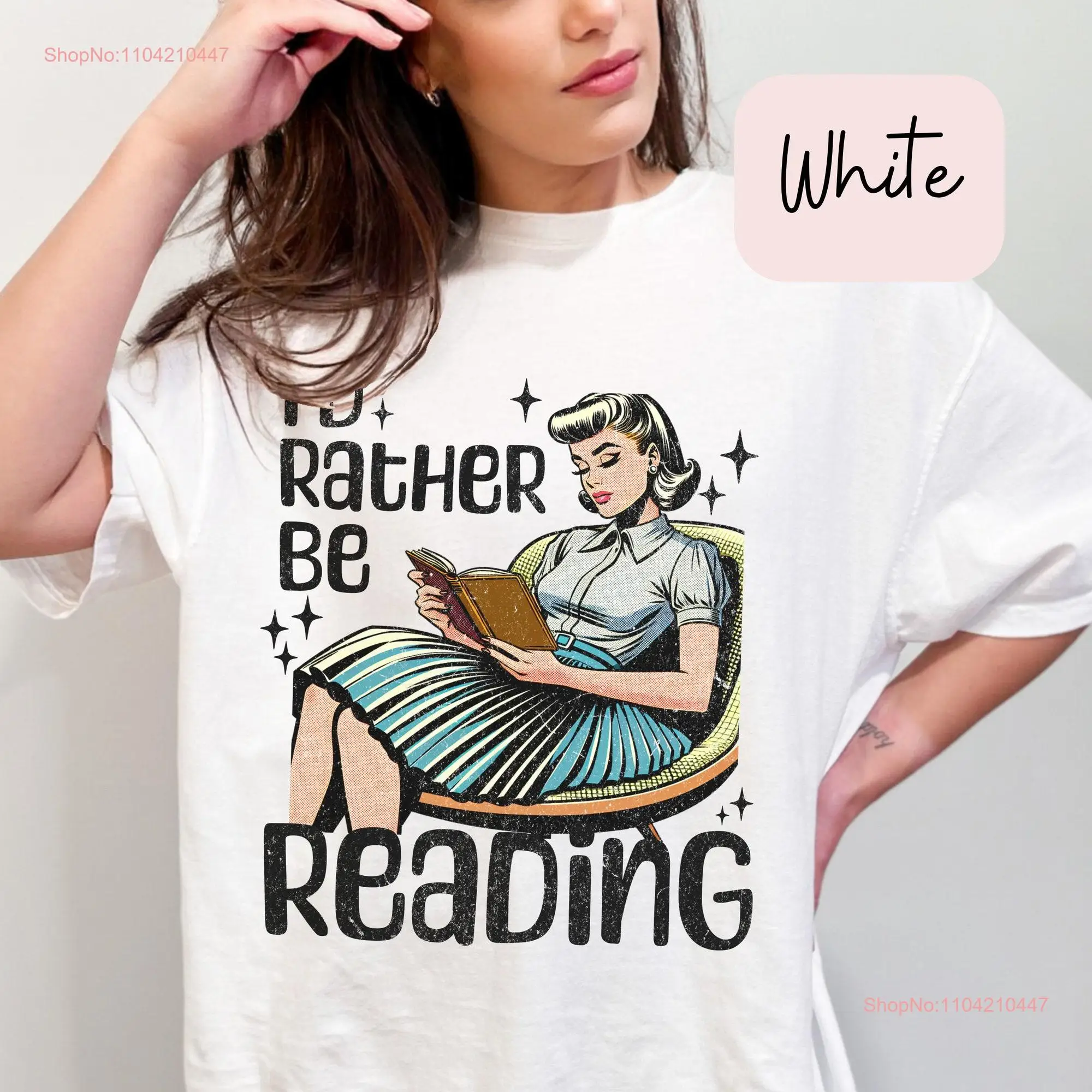 Rather Be Reading Bookish T Shirt RetroT Funny Reader Book Addict Lover For Her Dark Romance SmuT BookTok