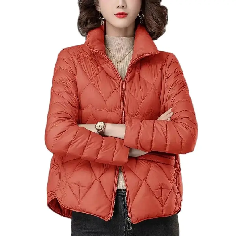 Lightweight Down Cotton Jacket Women Coats 2023Autumn Winter New Middle-aged Mother Clothes Short Cotton Jacket Female Outerwear