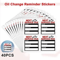 Car Windshield Oil Change Stickers 40PCS 2x2 Inch Service Reminder Labels Window Labels For Car Auto Vehicle Next Service Due