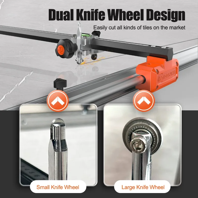 T Type Rail Push Cutter For Tile Sintered Stone Glass Cutting High Precision Manual Scriber With 22mm Big Wheel Woodworking Saw view 6