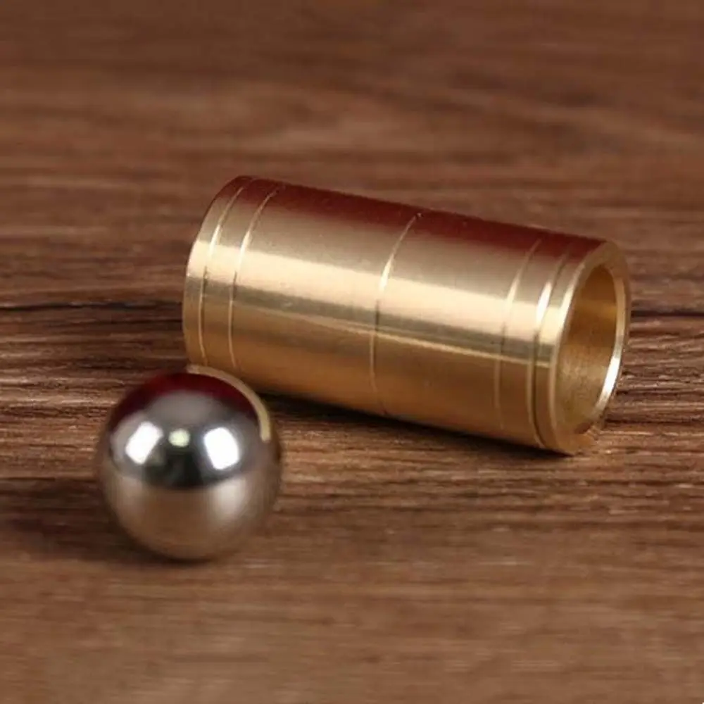 Bola de acero y tubo para trucos de magia, bolas mágicas para mentalismo, Rises Falls, truco, fregadero, magia de latón misteriosa