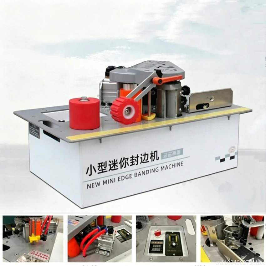 

Mini Edge Banding Machine Woodworking Home Decoration Curved Straight Line Saw Bench Type Edge Banding Machine 220V 1200W 6-60mm