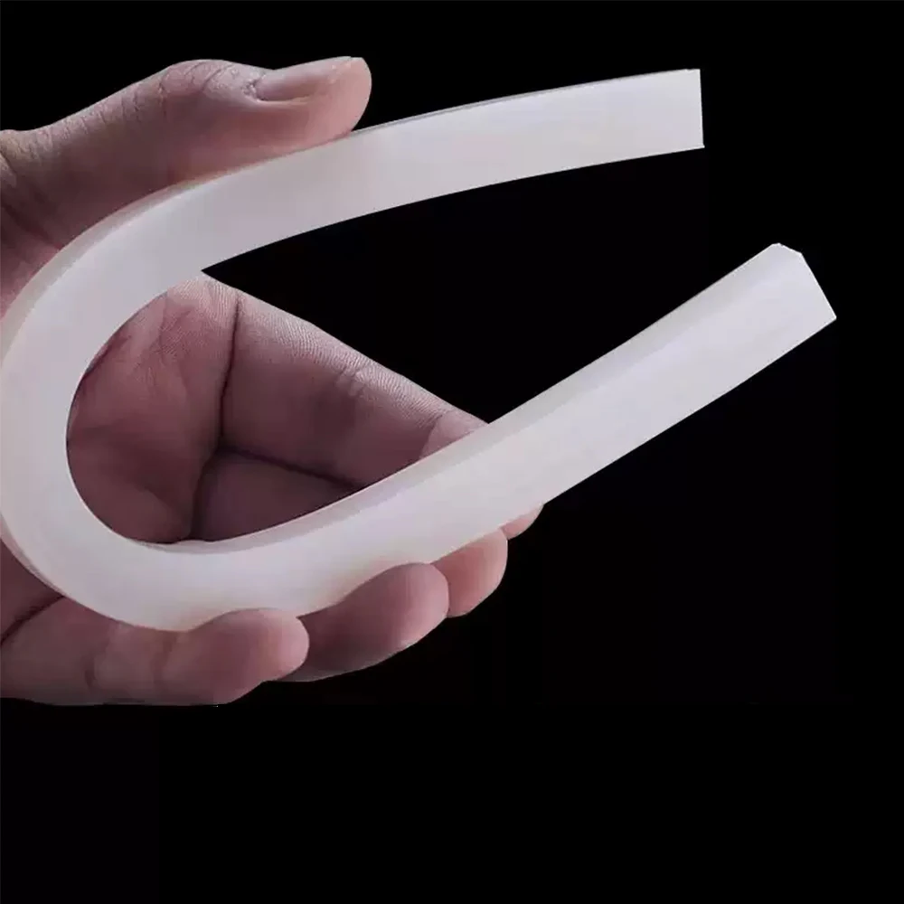 1-10Meter Thick 4-30mm White Silicone Square Strip Solid Silicone Rubber Sealing Strips High Temperature Resistant  Width 4-50mm